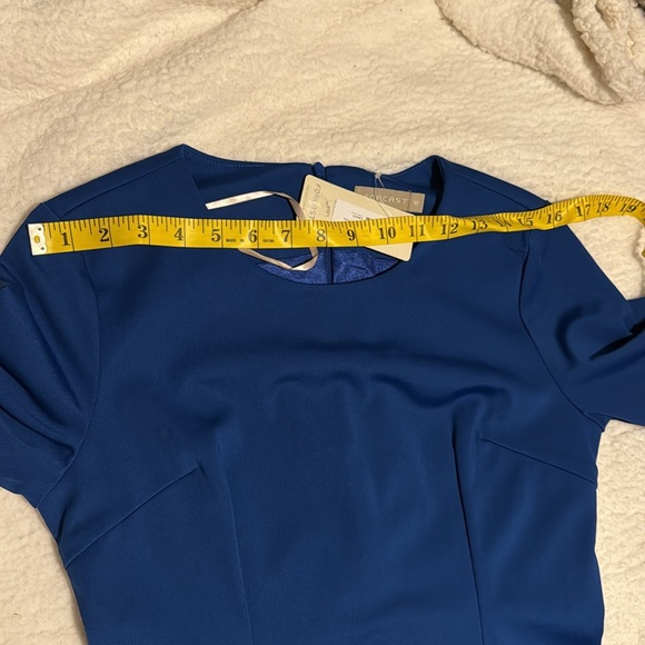 Forcast Royal Blue Peplum Hem Flare Mini Dress Size US 6/Aus 10 NWT - Picture 9 of 9